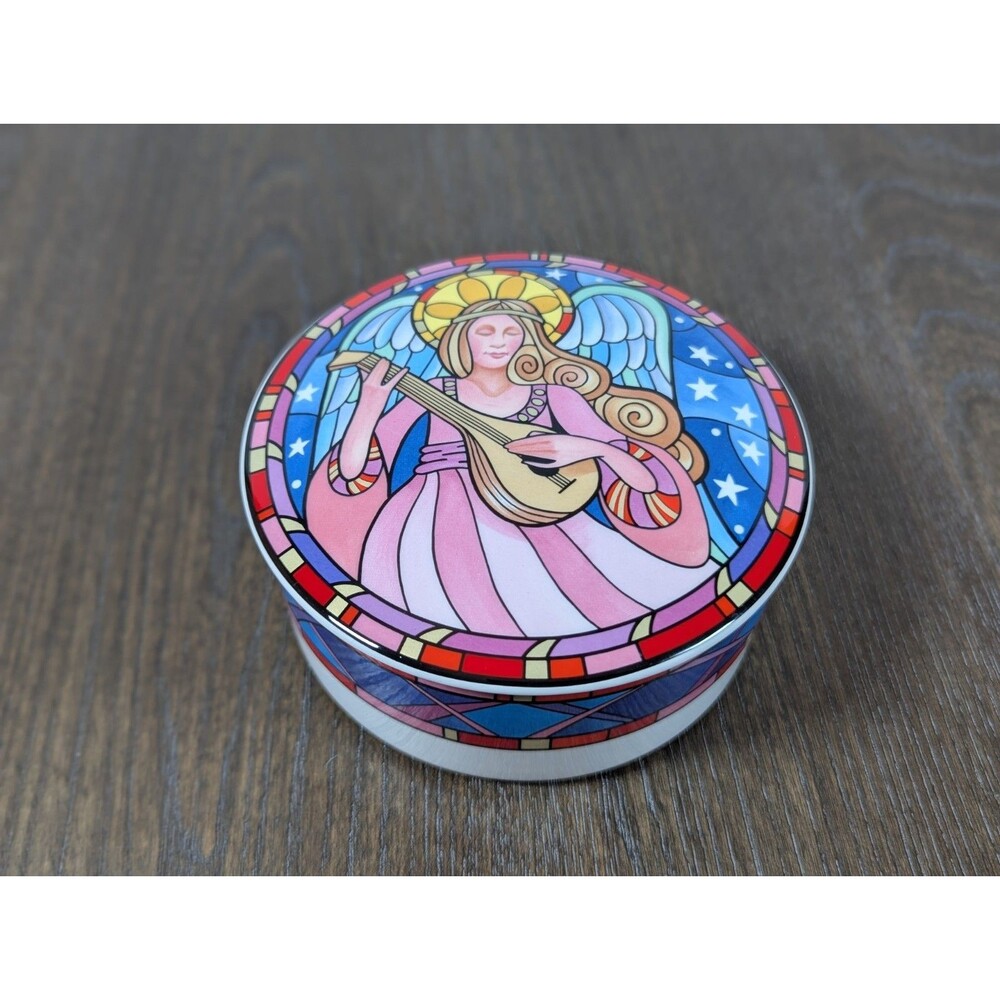 MIKASA Herald Angel Porcelain Trinket Box Dan Scannell Japan Christmas Holiday